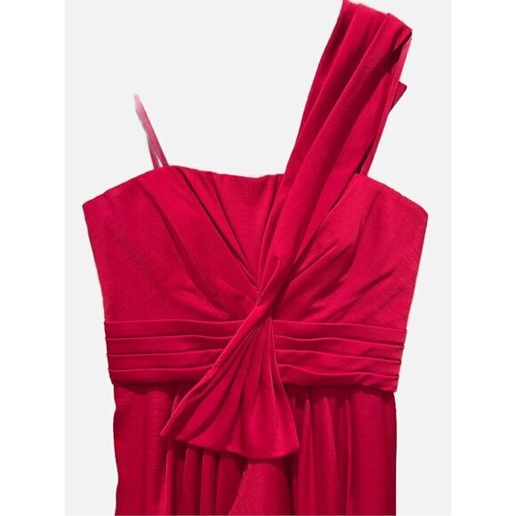 BCBGMAXAZRIA Barbara One Shoulder Gown in Red Sz 2 - Picture 3 of 12
